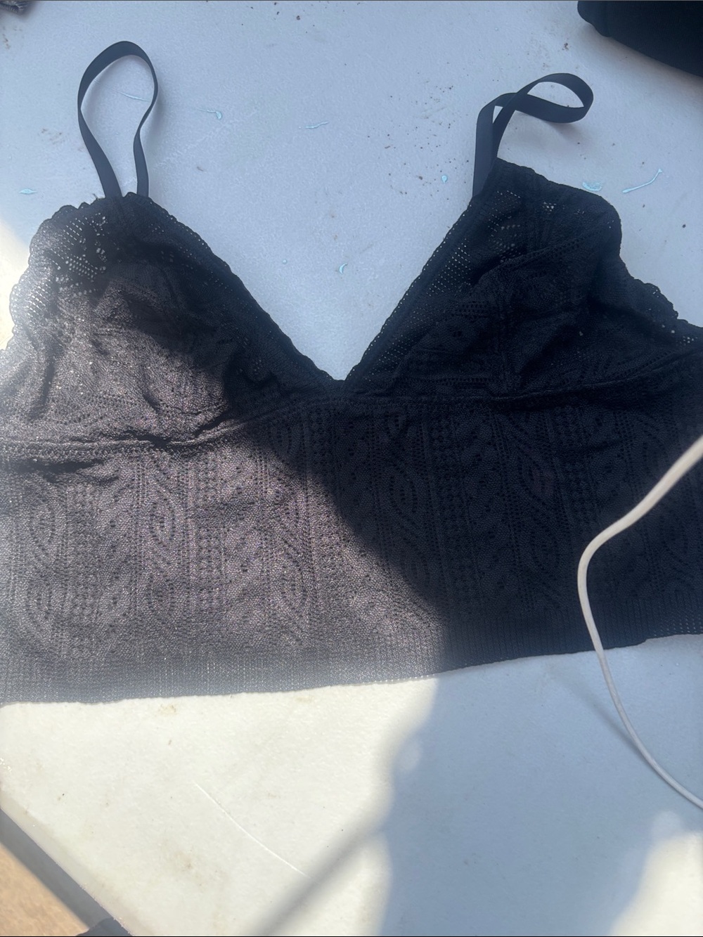 Aerie Black Lace Bralette Top -